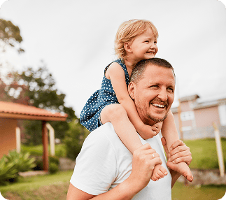 Happy couple outdoors